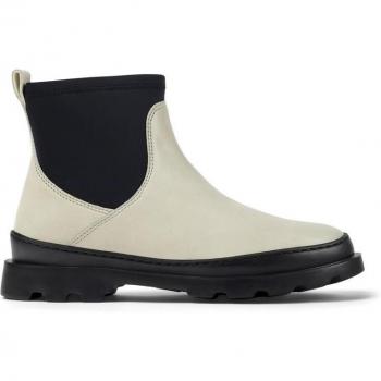 CAMPER Brutus - Women's Ankle Boots in Grey/Black, Size 40, made of Smooth Leather/Cotton FabricCAMPER Brutus - Women's Ankle Boots in Grey/Black, Size 9, made of Smooth Leather