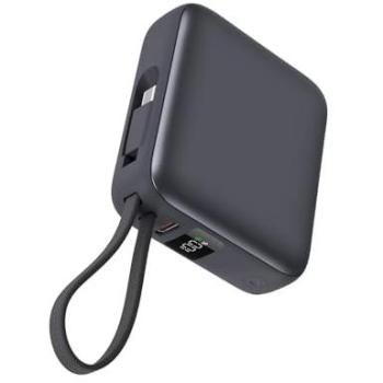 Powerbank Celly 10000mAh 22.5W con cables integrados USB-C y Micro-USB