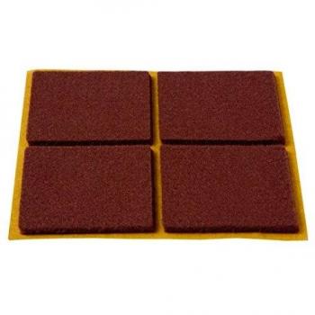 Brinox B70840M Deslizadores fieltro, Marrón, 44x38 mm, Set de 4 Piezas