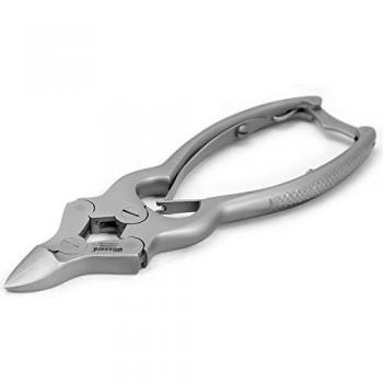Alicate Cortauñas Blizzard - 15 cm, Triple Articulación Curvo, Resorte Doble, Acero Inoxidable Forjado Alemán - Pedicura Podología Profesional - Dispositivo Médicos, Marcado CE