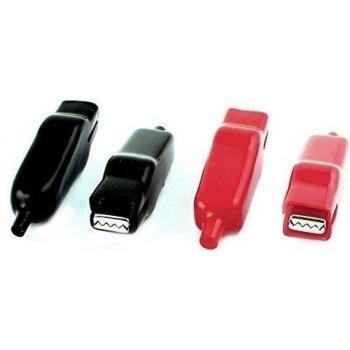 sourcing map 2Pairs 80 mm Potencia pruebas aislado de abrazadera Clip cocodrilo