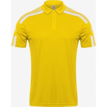 Polo de fútbol Adidas Squadra 21 infantil, de manga corta, tejido ligero y transpirable, diseño clásico con cuello tipo polo, logo de Adidas en el pecho, disponible en varias tallas y colores