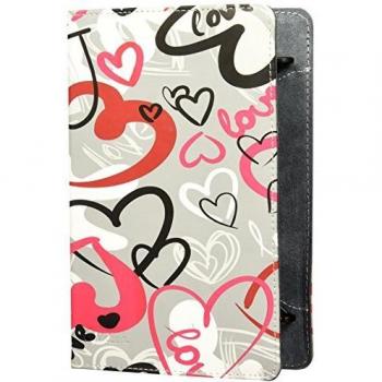 E-Vitta EVUN000401 - Funda Crazy Hearts con Soporte para Tablets de 7