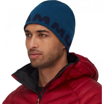 Gorro de montaña unisex Mammut Logo en color azul profundo y marino