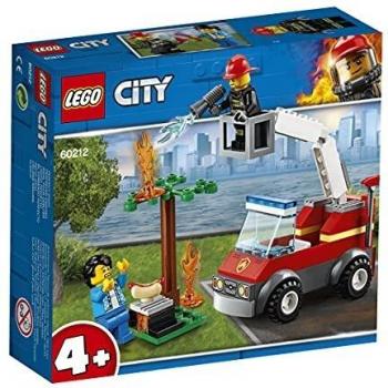 LEGO City Fire- City Fire Incendio en la Barbacoa Juguete de construcción de rescate de bomberos, incluye camión con grúa y minifiguras, Multicolor