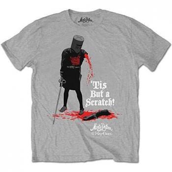 Rockoff Trade Men's Monty Python Tis But A Scratch T-Shirt, Grey