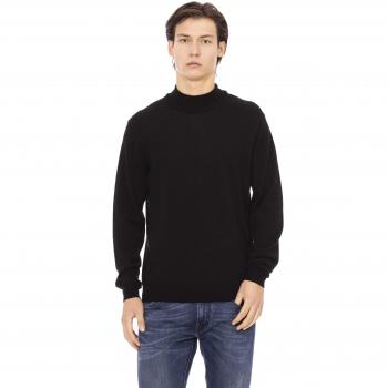 Baldinini Trend Black Sweater - S, Black Fabric Sweater