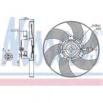 Nissens 85719 Ventilador, refrigeración del Motor