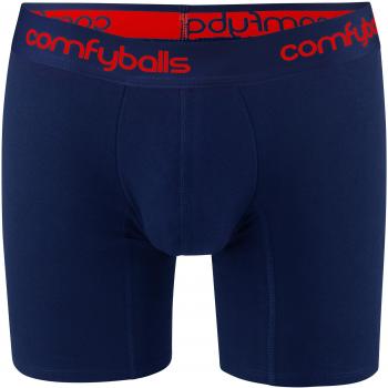 Comfyballs Hombre Rendimiento Larga Tipo bóxer – Azul Marino/Azul Oscuro, Grande/Talla 32 – 34