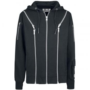 Poizen Industries Aaro Hood Sudadera Capucha con Cremallera Negro XXL