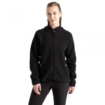 Dare 2b Women's Excursion Full Zip Fleece Jacket - Black, Size 18, Eco-Friendly Recycled Borg for Outdoor Activities