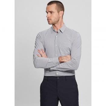Camisa de hombre con rayas y bolsillo de Guess