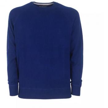 Navy Blue Slim Fit Cashmere Crew Neck Sweater - Raglan Cut - IT48 | M