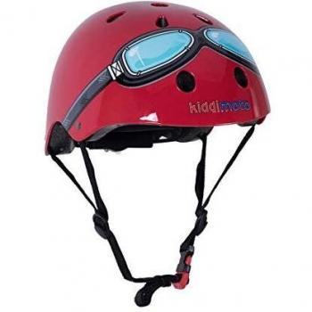 KIDDIMOTO Casco Bicicleta Completamente Ajustabl - Bici Casco para Infantil y Niños para Patinete, Ciclismo, Scooter, Bicicleta de Equilibrio y Monopatin - Gafas Rojas - S