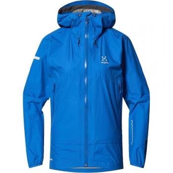 Chaqueta de mujer Haglöfs L.I.M Gore-Tex II con capucha, color azul eléctrico, talla L, fabricada con tecnología GORE-TEX Paclite