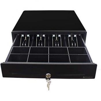 Phoenix Technologies - Cajón Portamonedas Eléctrico Automático para Dinero en Efectivo con Cerradura 4 Compartimentos de Billetes y 8 de Monedas