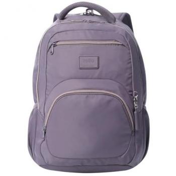 Mochila para Ordenador Portátil TOTTO Tracer 4 Eco-Friendly, 14 Pulgadas, Color Montana Grape, 3 Compartimentos, Cremallera con Argolla para Candado, 2 Bolsillos para Botella