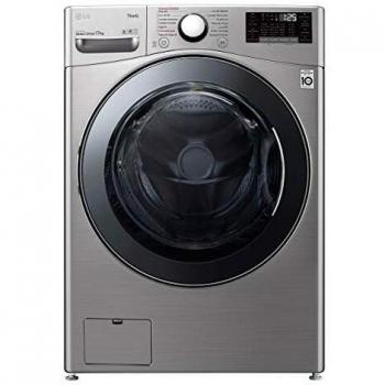 Lavadora LG F1P1CY2T de Carga Frontal, 17 kg, 1100 RPM, Serie XXXL en Acero Inoxidable Antihuellas