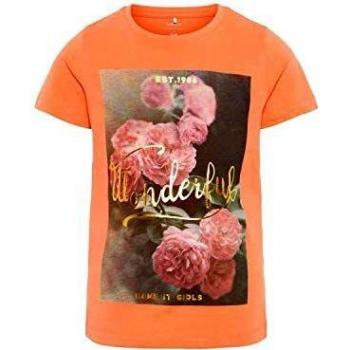 NAME IT Camiseta Manga Corta NIÑA Samia - 134-140, Emberglow