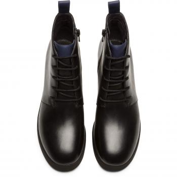 Camper Wonder Women's Black Leather Ankle Boots, Size 11