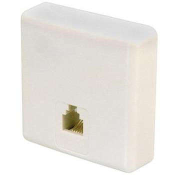 Base telefónica modular de superficie de 6 posiciones y 4 contactos Electro DH 39.047/6/4