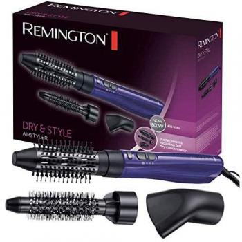 Remington Dry & Style AS800 Cepillo de Aire Caliente, Moldeador de Pelo con Tecnología Cerámica y Turmalina Iónica, Secador y Estilizador, Incluye 3 Accesorios