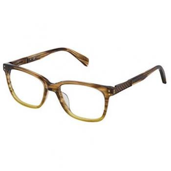 Montura de Gafas Mujer Zadig & Voltaire VZV1715206WG Ø 52 mm, color marrón y amarillo a rayas, medidas 52/17/135