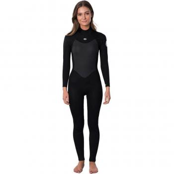 Traje de Neopreno para Surf Rip Curl Omega 4/3mm para Mujer con Cierre Trasero en Color Negro