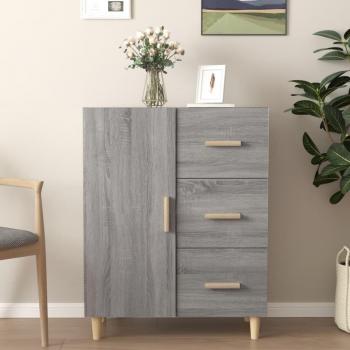 Aparador de madera contrachapada gris Sonoma 69,5x34x90 cm - Mueble de Almacenaje de Salón, Buffet para salón Moderno, Armario Auxiliar, Armario de Almacenamiento