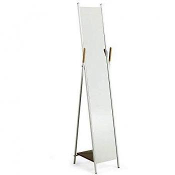 Kave Home - Espejo de pie Cheryl Blanco Rectangular 33 x 159 cm de Acero y MDF