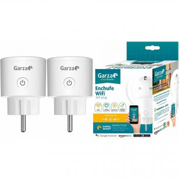 Pack 2 Enchufes Garza wifi inteligentes programables compatibles con Alexa y Google Home.