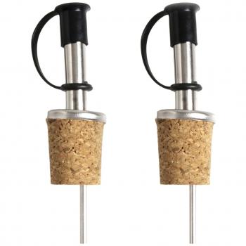 Excelsa Tablas Unidades 2 Tapones universales de Corcho para Aceite, Corcho, Corcho, 2 x 2 x 9,5 cm