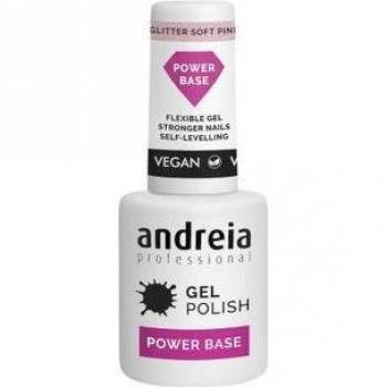 Andreia Professional Gel Polish Power Base Glitter Soft Pink 105ml