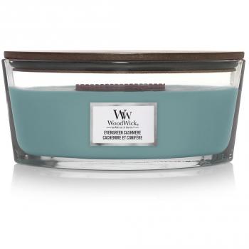 Woodwick Evergreen Cashmere Scented Candle with Wooden Wick (Hearthwick) 453.6 g