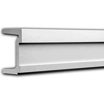 Moldura Decorativa de Pared Moderna Blanca de Estuco 2 m - PROFHOME DECOR