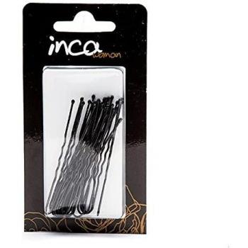 BigBuy S0582913 Horquillas de Moño Inca, Negro, 6 Cm, 20 Piezas