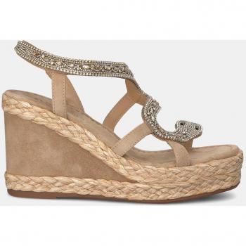 Sandalias de cuña Alma En Pena 989 para mujer, con puntera cuadrada y decoración de serpiente de pedrería