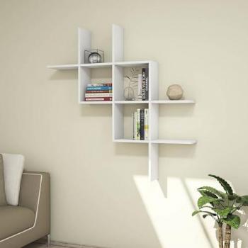 Estante Boite Epikasa, Tablero Aglomerado de Melamina PVC, Blanco, 125x22x125 cm