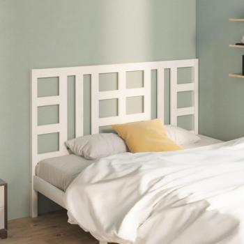 Cabecero para cama de madera maciza de pino blanco 146x4x100 cm