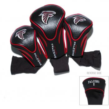Team Golf 30194 Atlanta Falcons 3 Pack Contour Head Covers, Multi Team Color, One Size