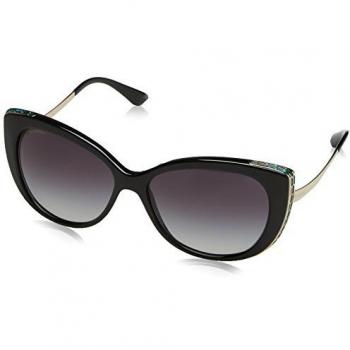 BULGARI Women's 0BV8178 901/8G 57 Sunglasses, Black/Gradient
