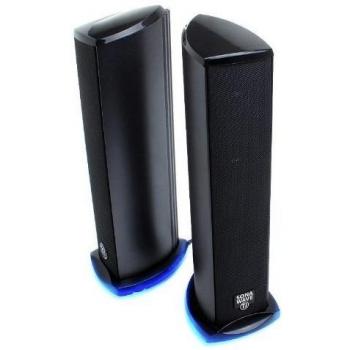 Altavoces Ordenador USB 22W Negro con Luces LED Azul -compatibles con Apple iMac , MacBook Pro Retina / Toshiba Satellite L50-B / ASUS X551CA-SX024H / HP Chromebook 14-q000ns y más - GOgroove Sonaverse TI