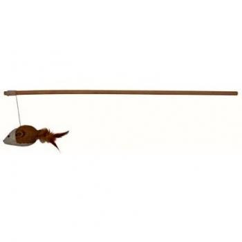 Trixie Playing Rod with Mouse and Feathers, 50 cm