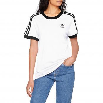 Adidas 3 Stripes tee Camiseta, Mujer, Blanco, 40