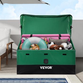 Vevor 100 Gallon Waterproof Outdoor Storage Box with Galvanized Frame, All-Weather Protection & Portable Design