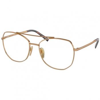 Prada PR A58V 7OE1O1 Armazones para Mujer Dorados con lentes recetados, tamaño 54