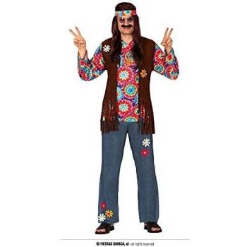 FIESTAS GUIRCA Disfraz de Hippie Hombre Adulto Talla M 48-50