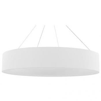 Lámpara Colgante Moderna de Acero Blanco con Luz LED Integrada en Forma de Anillo 60 cm Lenya
