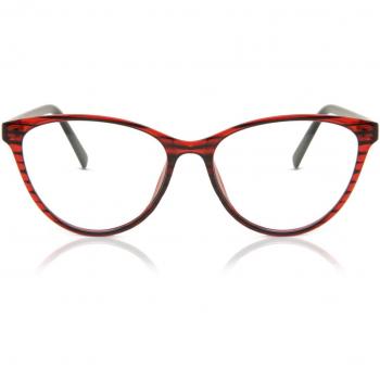 Cat Eye Armazón Completo Plástico Rojas Gafas Recetadas para Mujer - Gafas Anti-Azules - SmartBuy Collection