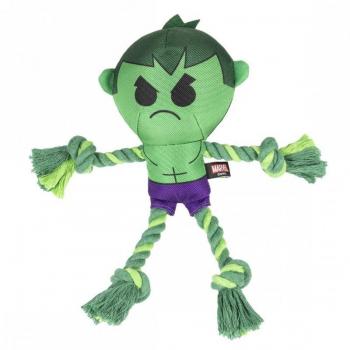 Juguete para Perros Cuerda Dental Hulk de The Avengers, Color Verde, Material 100% Poliéster, Licencia Oficial Marvel®